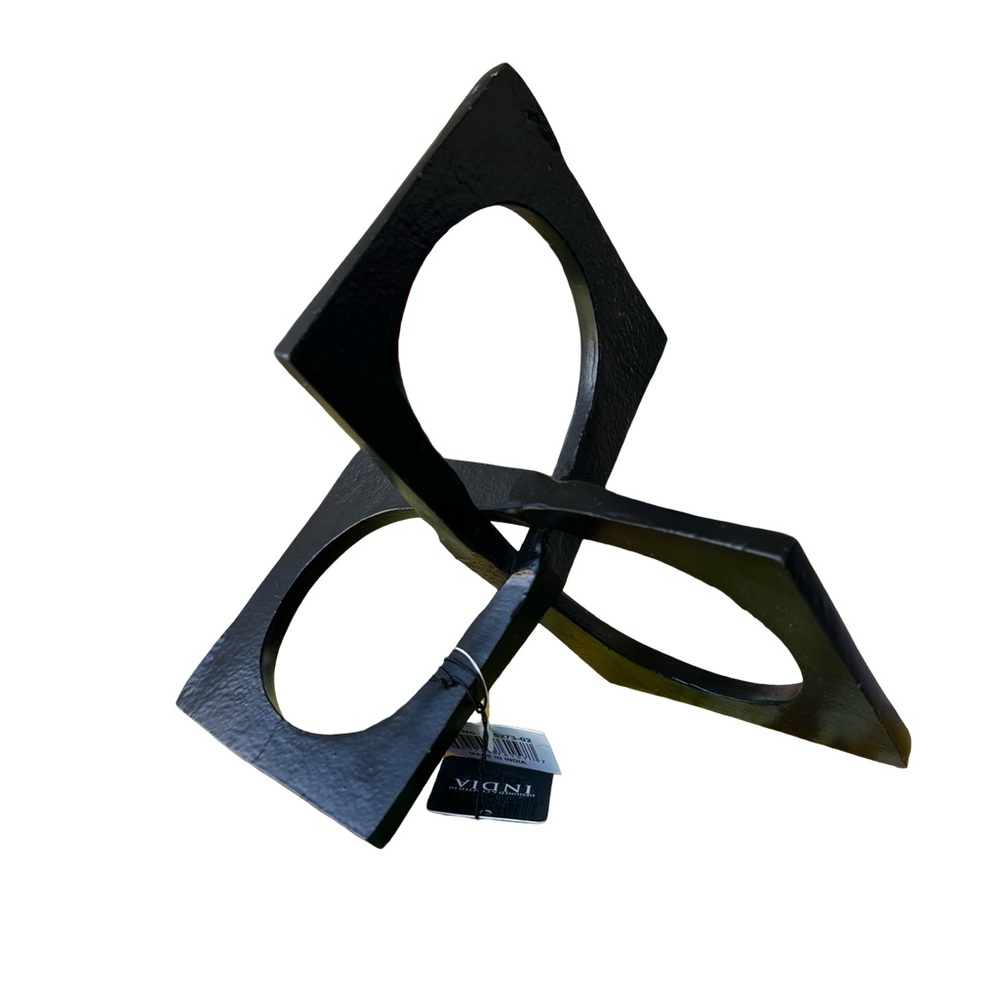 Tundra Black Geometric Sculpture, iron decor for contemporary homes
